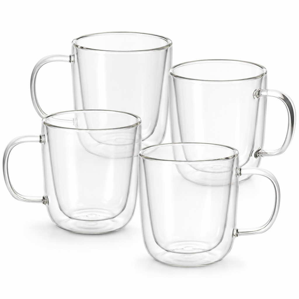 tiasub™ CozyArc Double-Wall Glass Mug Set
