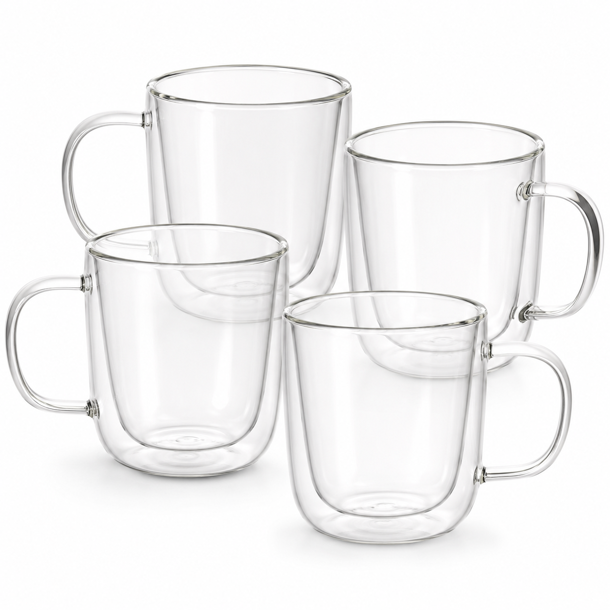 tiasub™ CozyArc Double-Wall Glass Mug Set