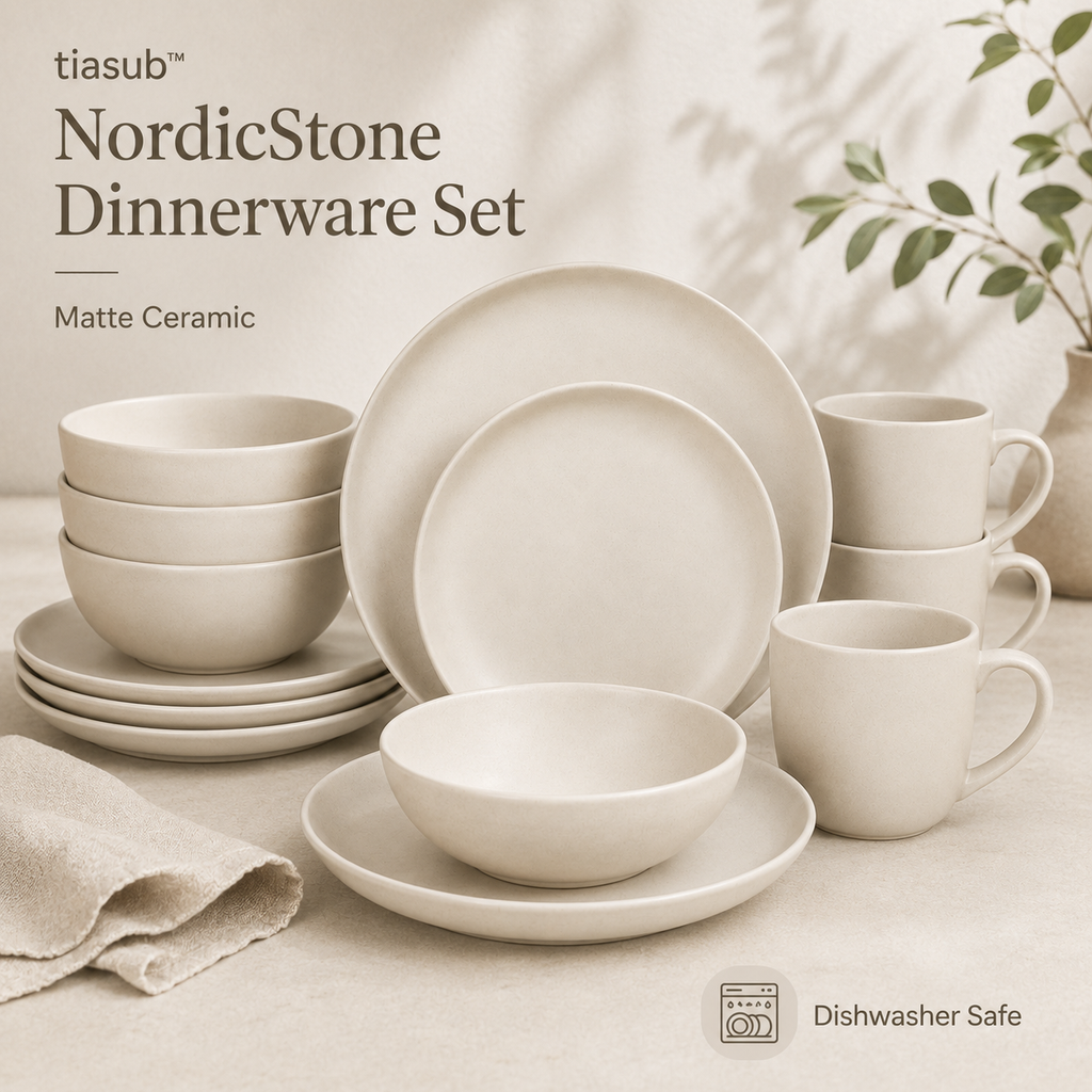 tiasub™ MeadowLine Porcelain Dinner Plate Set